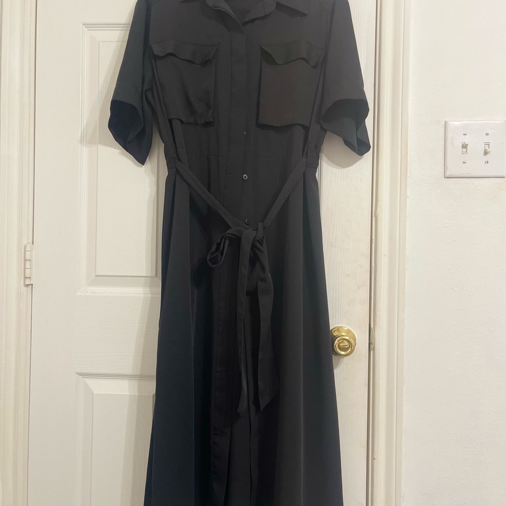 Elegant Black Shirt Dress